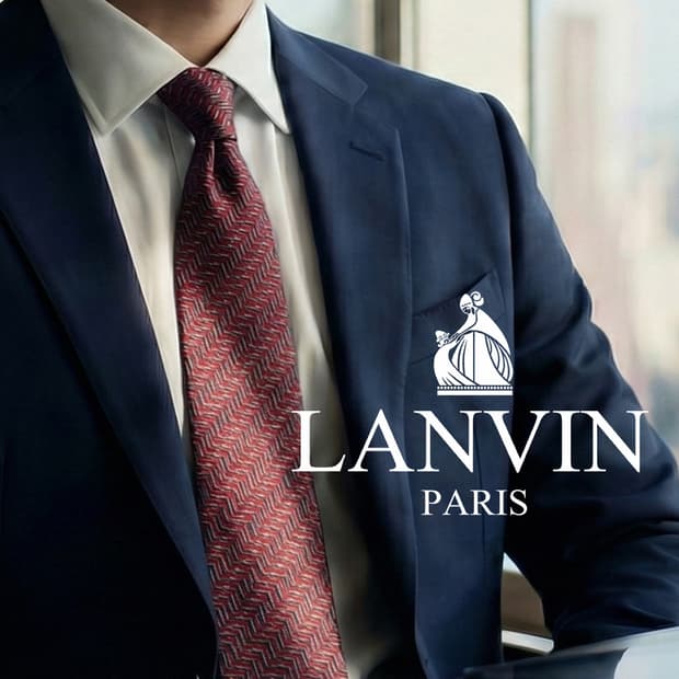 랑방 실크 레드 헤링본 패턴 넥타이 8.1cm A+등급 A19394
