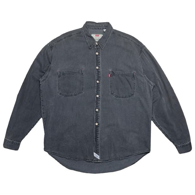 LEVI'S 블랙 데님 셔츠 XL