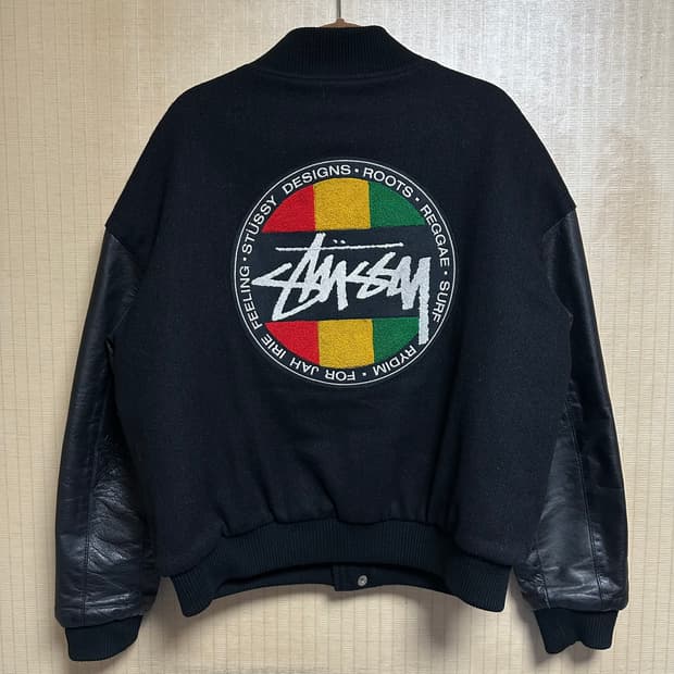 80s 올드 빈티지 스투시 홈보이 바시티 자켓 L사이즈