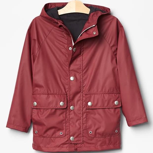 GAP Kids 유니폼 라인 후드 자켓 (버건디 레드)