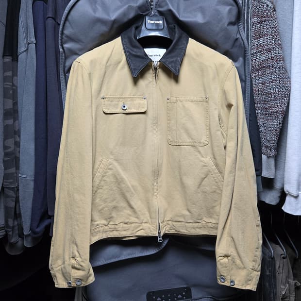 [판매](L)토니웩 레더 카라 워크 자켓 - 페디드 베이지