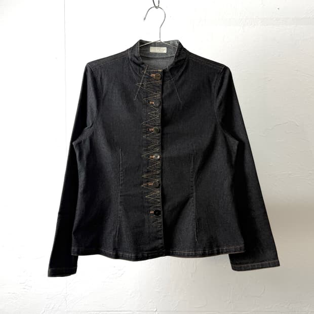 Miyaco 스티치 데님 자켓