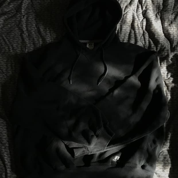 러셀 빈티지 후드티 블랙 Russell vintage hoodie