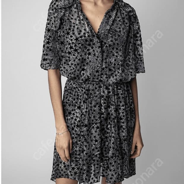 (새상품)쟈딕앤볼테르 시스루벨벳별패턴 원피스 (XS)