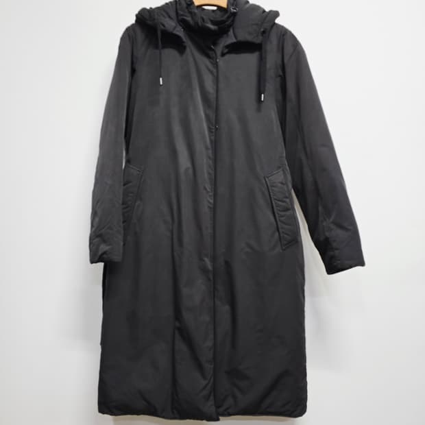 sj wani 블랙 후드 구스다운롱패딩