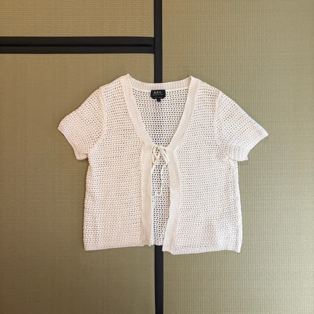 A.P.C 아페쎄 니트 반팔 가디건