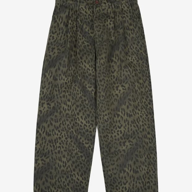 ERSCO 이알에스코 레오파드 배기 트라우져스_카키