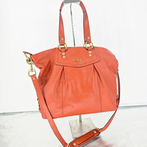 Vintage Coach Ashley Orange Leather Bag