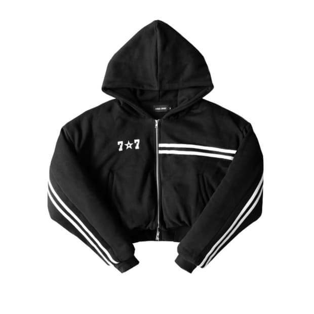 IFEELLUCKY paded track hood zip up L