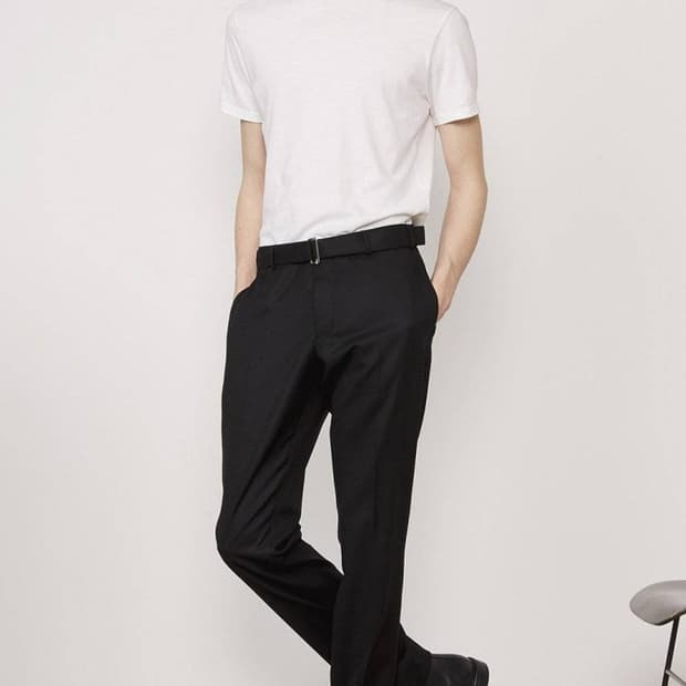 Officine Generale 오피신 제네랄 블랙 벨트 슬랙스 50