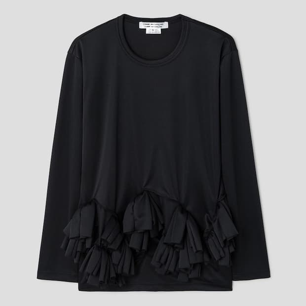 새상품25ss 꼼데가르송 꼼데가르송 프릴 롱슬리브 xs