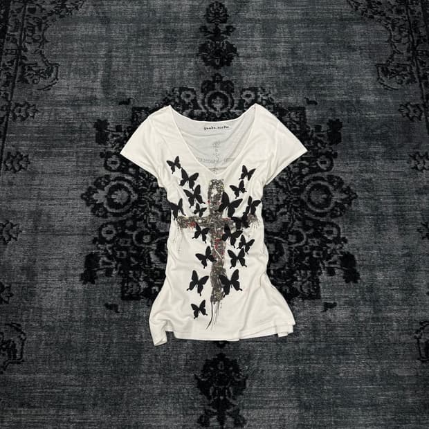 Kmrii X Gunda 00s archive cross t shirts