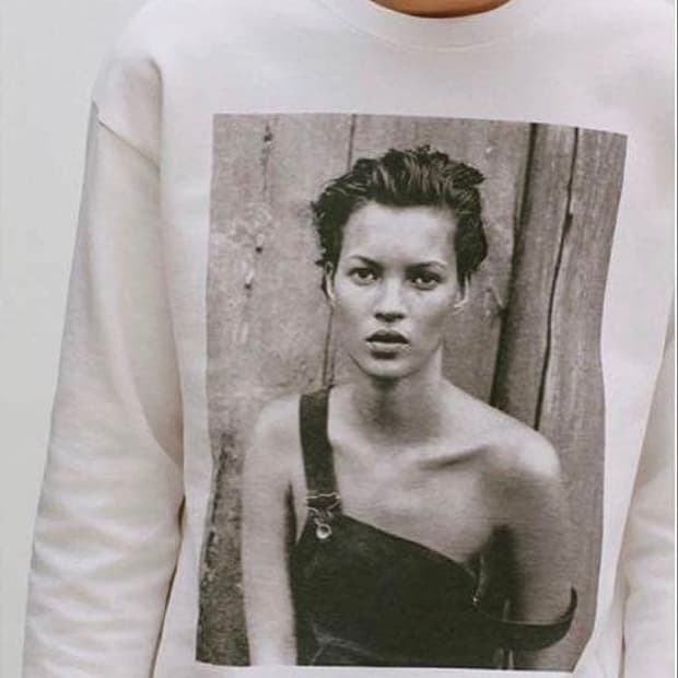 빈티지 zara 자라 x 피터 린드버그 케이트모스 한정판 맨투맨 L