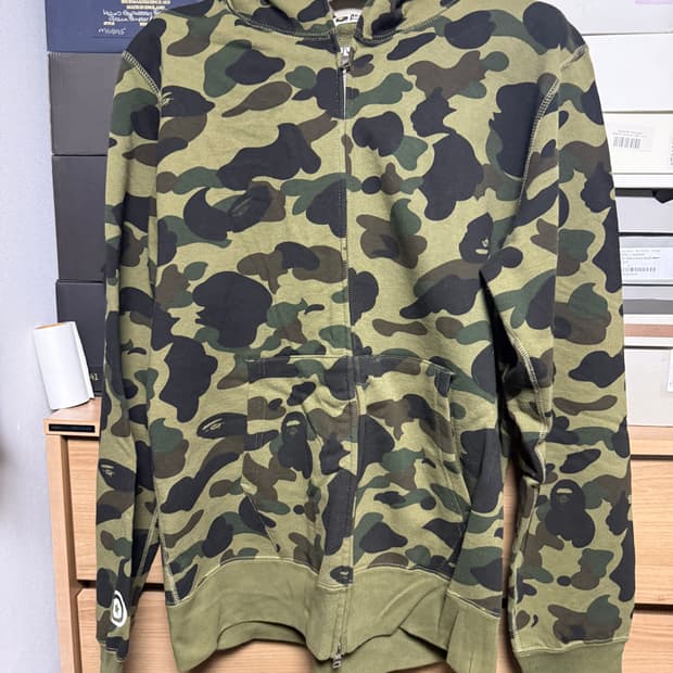 베이프 녹계 후드집업