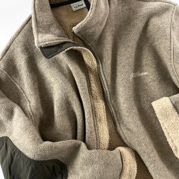 90s 빈티지 엘엘빈 쉐르파 라인 플리스 자켓