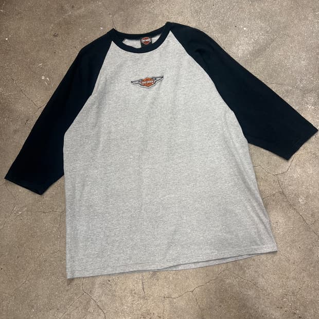 할리데이비슨 레글런 7부 티셔츠