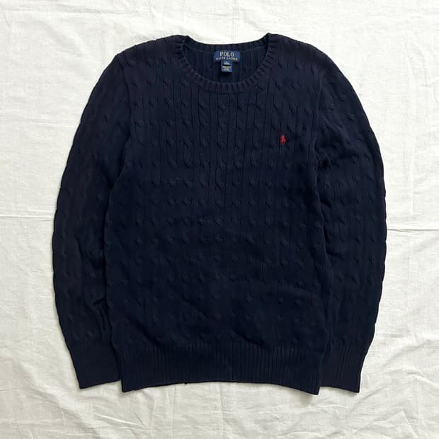 폴로 랄프로렌 네이비 케이블 니트스웨터