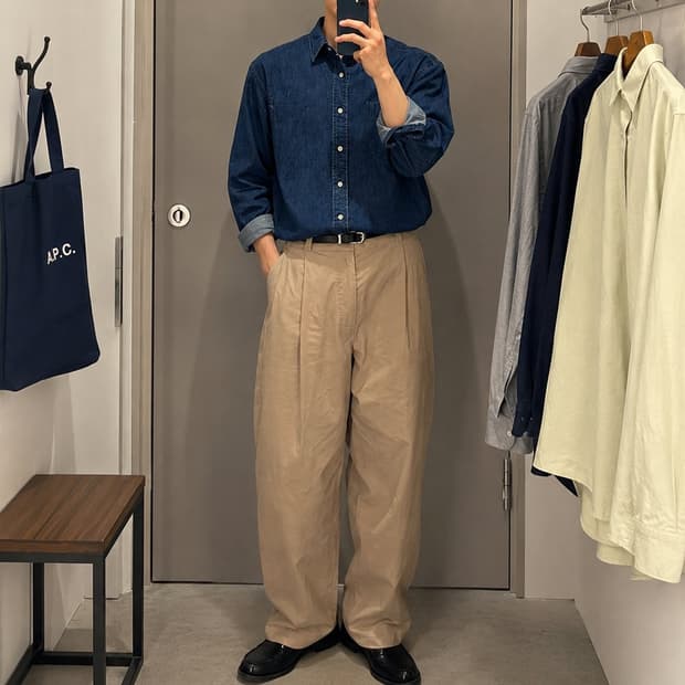 100~105 POLO 폴로 랄프로렌 긴팔 셔츠 인디고 데님