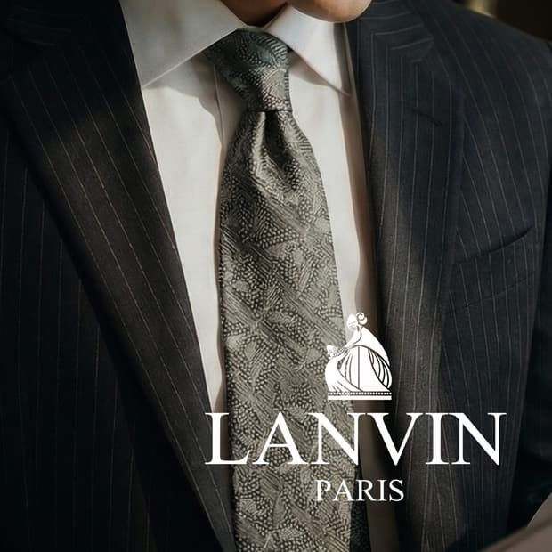 랑방 실크 자카드 나뭇잎 패턴 넥타이 9.5cm A+등급 K1722
