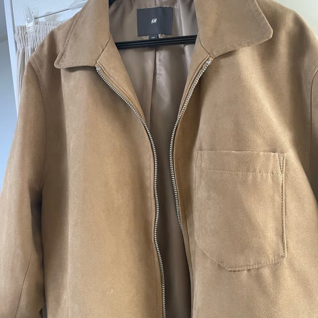 H&M 브라운 스웨이드 자켓