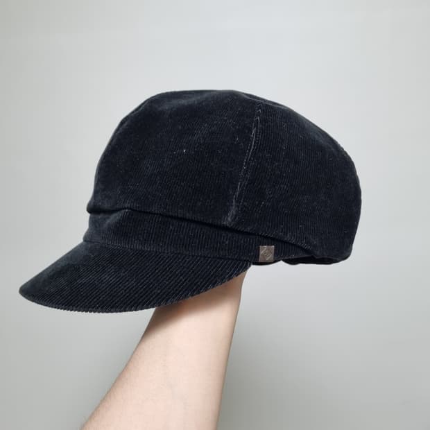 CA4LA 코듀로이 캐스킷 뉴스보이캡 블랙