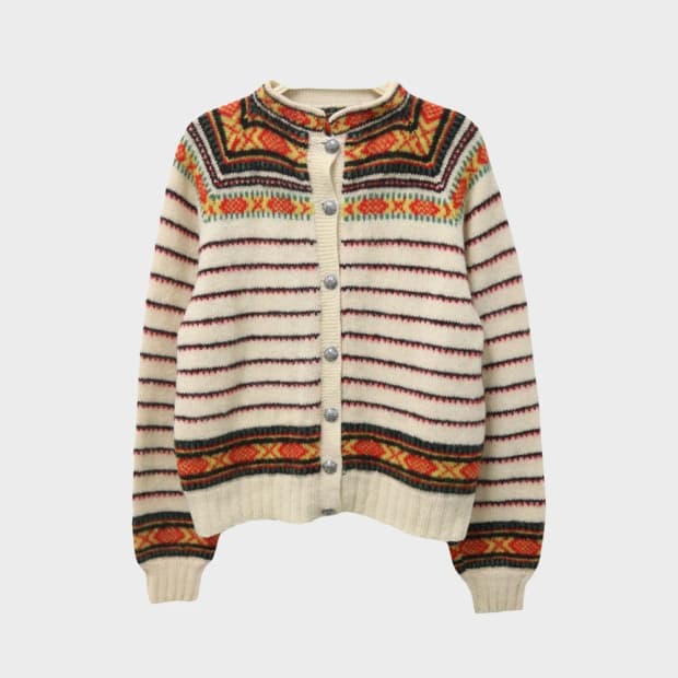 HUSFLIDEN LARVIK  울 헨리넥 니트 가디건 63134