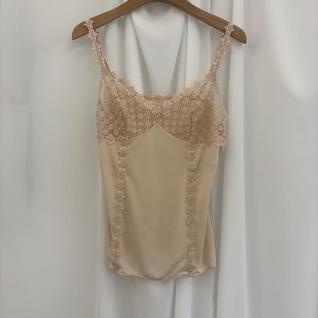 Peach Beige Daisy Cami Top