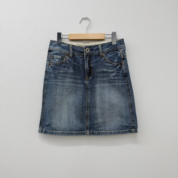 빈티지 데님 미니 스커트