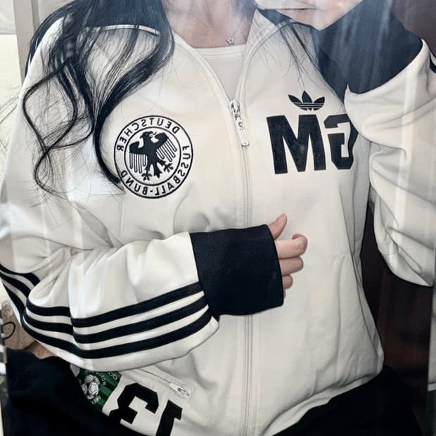 아디다스 독일 화이트 데일리 져지 트랙탑