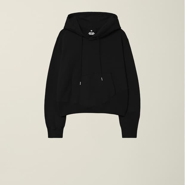 EE GARMENT DYED WAVE HOODED BLACK S