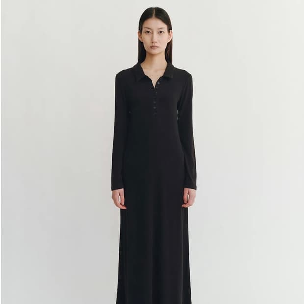 더스 아이코 피케 맥시 드레스 