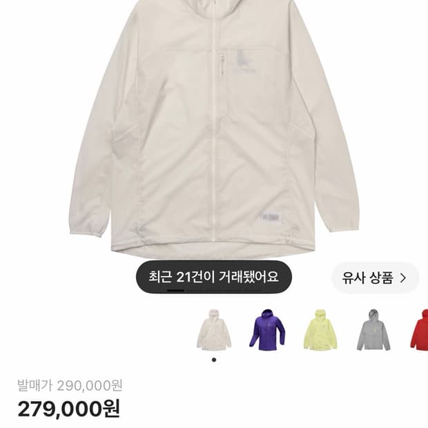 아크테릭스 스쿼미시 후디 아크틱 실버 m