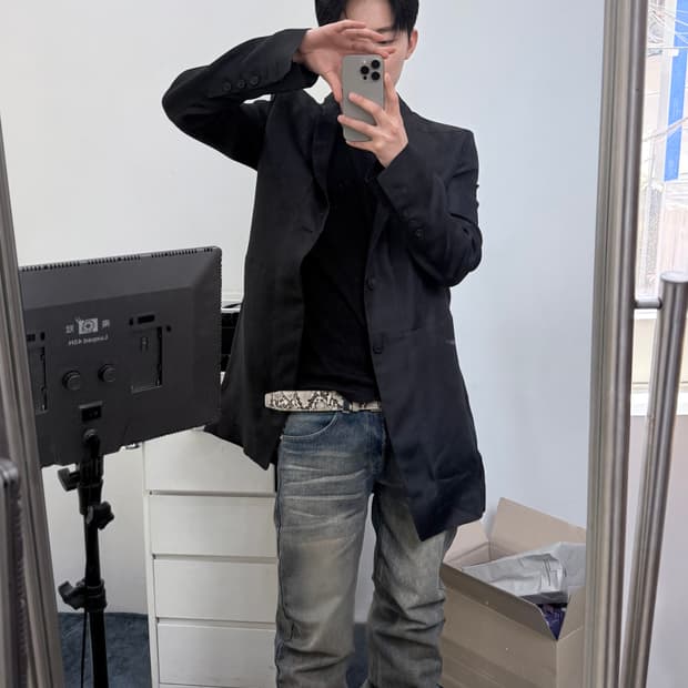 릭오웬스 가자르 리도 실크자켓