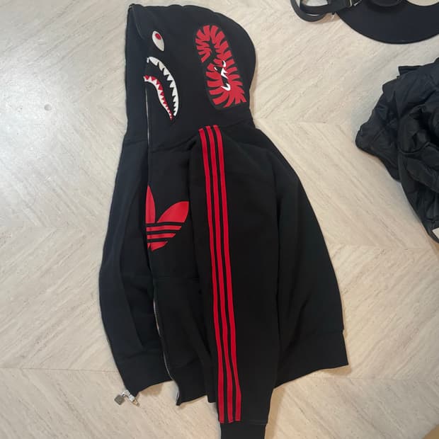 베이프 아디다스 샤크 후드집업