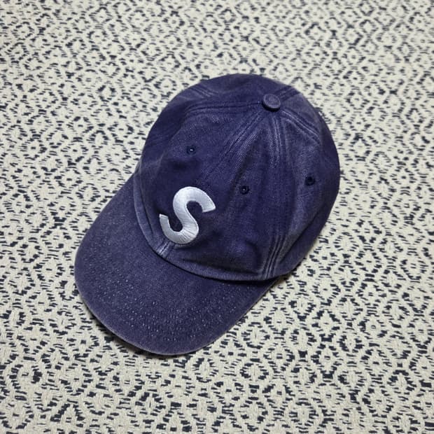 슈프림 S로고 볼캡 데님 피그먼트 네이비 OS