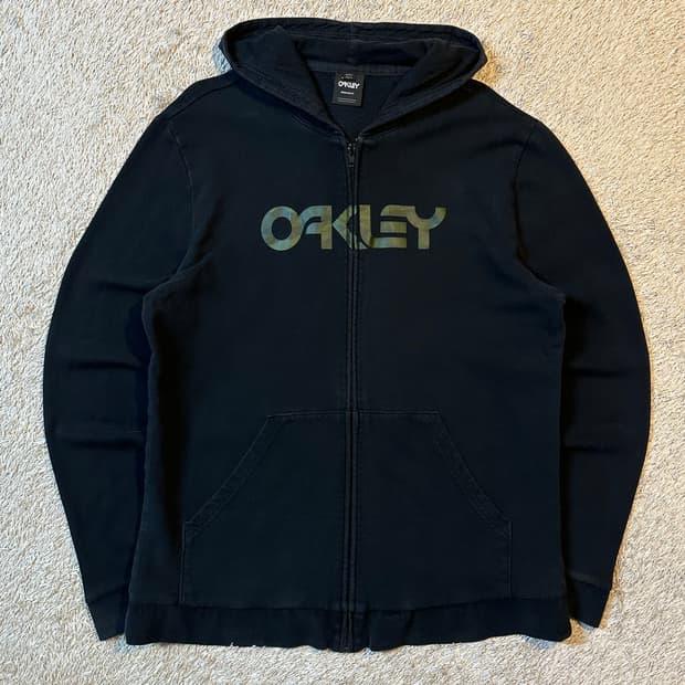 희귀) 오클리 OAKLEY 밀리터리 스펠로고 후드집업 블랙