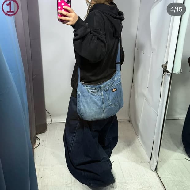 디엠빈티지 업사이클링 백 디키즈 청 