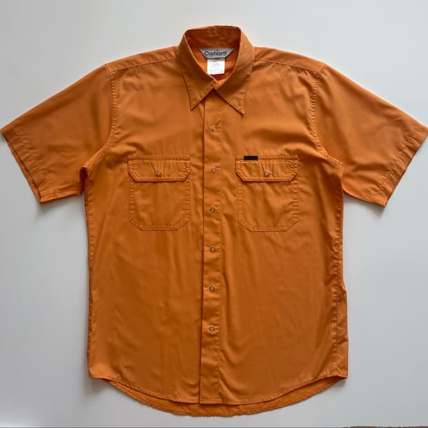 Carhartt 칼하트 오렌지 반팔 워크 셔츠