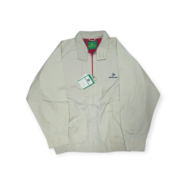 Dunlop 자수로고 타탄안감 봄버자켓