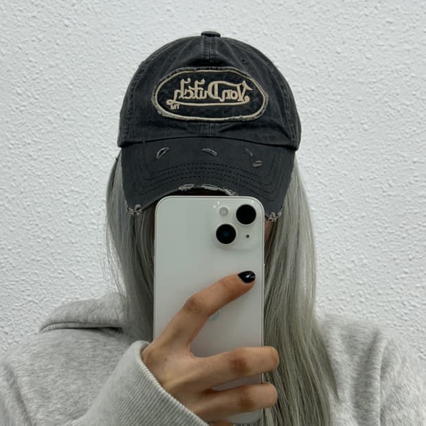본더치 y2k 그런지 그레이 볼캡