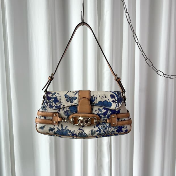 RARE 구찌 홀스빗 플로럴 숄더백 