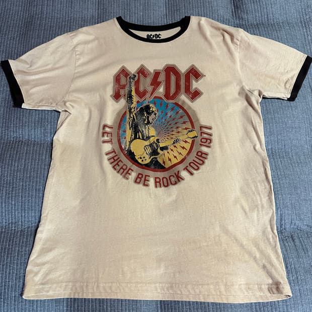 (XL) ACDC 락밴드 반팔 링거티셔츠