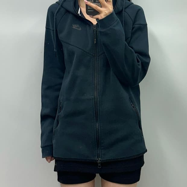나이키 테크팩 블랙 후드집업