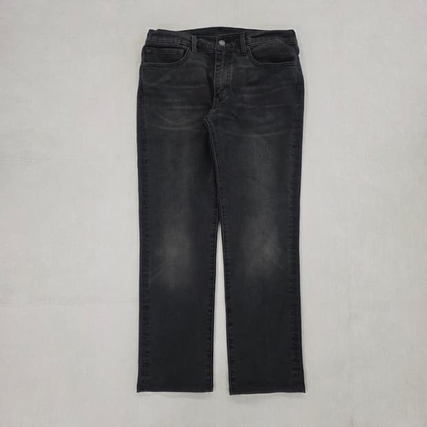 [W34 L32] 리바이스 511 흑청 데님 팬츠 바지 1223J2