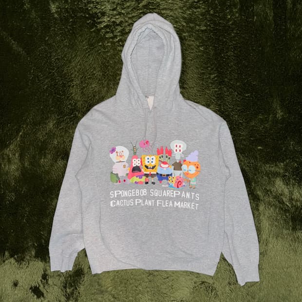 [M] 유니클로 X CPFM X 스폰지밥 콜라보 후드티 그레이