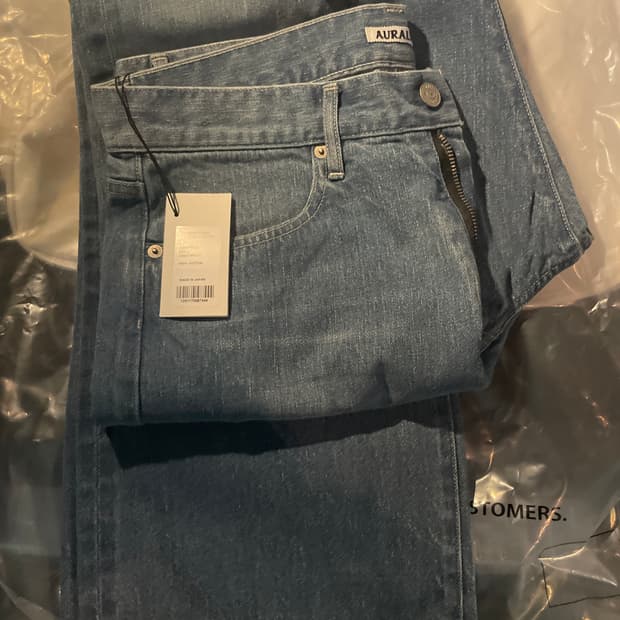 오라리 25ss 셀비지 플레어핏 4사이즈