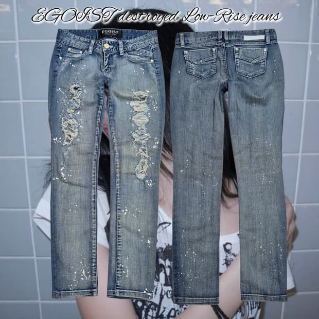 EGOIST destroyed Low-Rise jeans