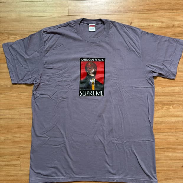 [XL] 슈프림 아메리칸 사이코 티셔츠 더스티 퍼플