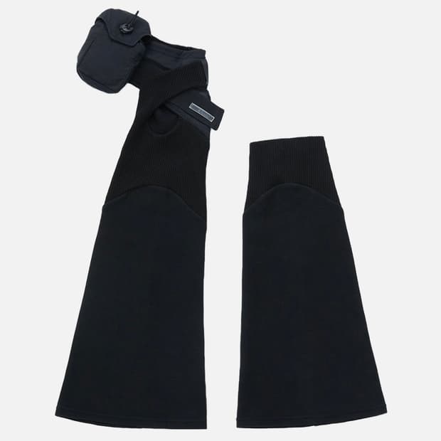 에이시넥틱스 레그워머 블랙 asymmetric leg warmer