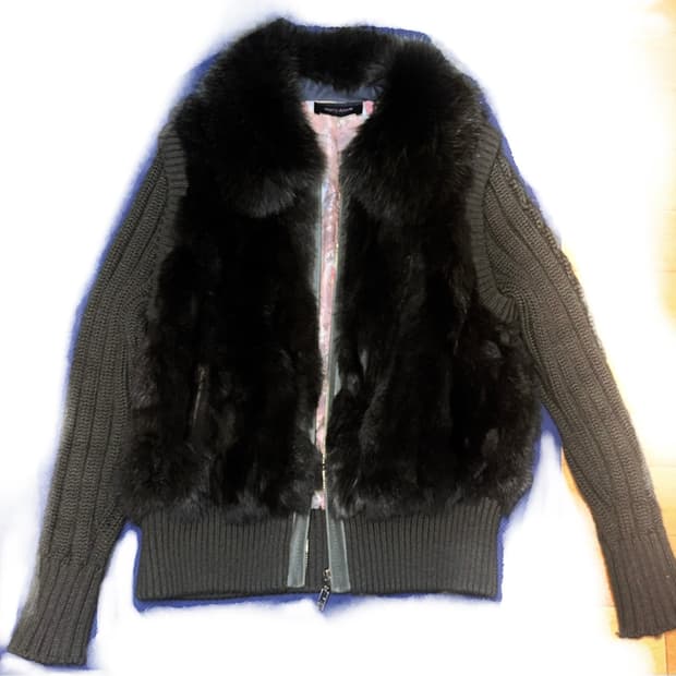 폭스, 토끼 퍼 조끼 자켓 